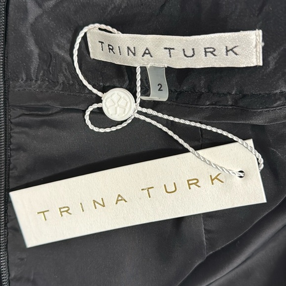 Trina Turk Skirt with Lace Slip Black New with Tags Size 2 Rayon & Nylon - Picture 4 of 10